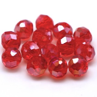 Бусины рондели 6*4мм (красный прозрачный)